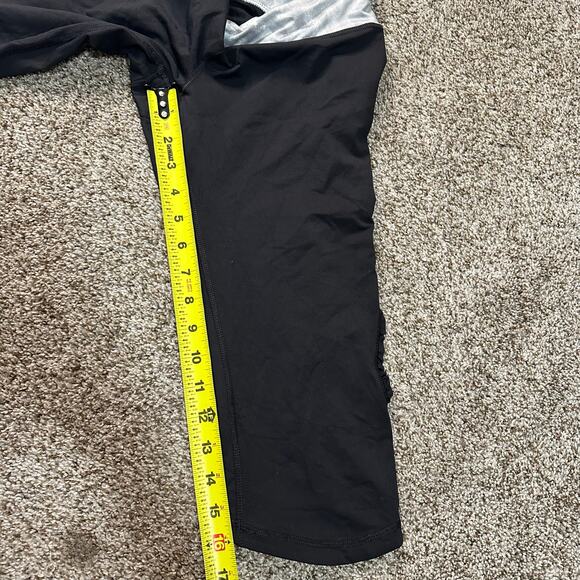 LULULEMON Women's Run: Fast And Free Crop Size 8 In Black/Metallic Silver/Coal - Picture 9 of 13